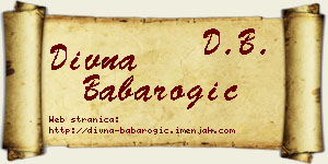 Divna Babarogić vizit kartica
